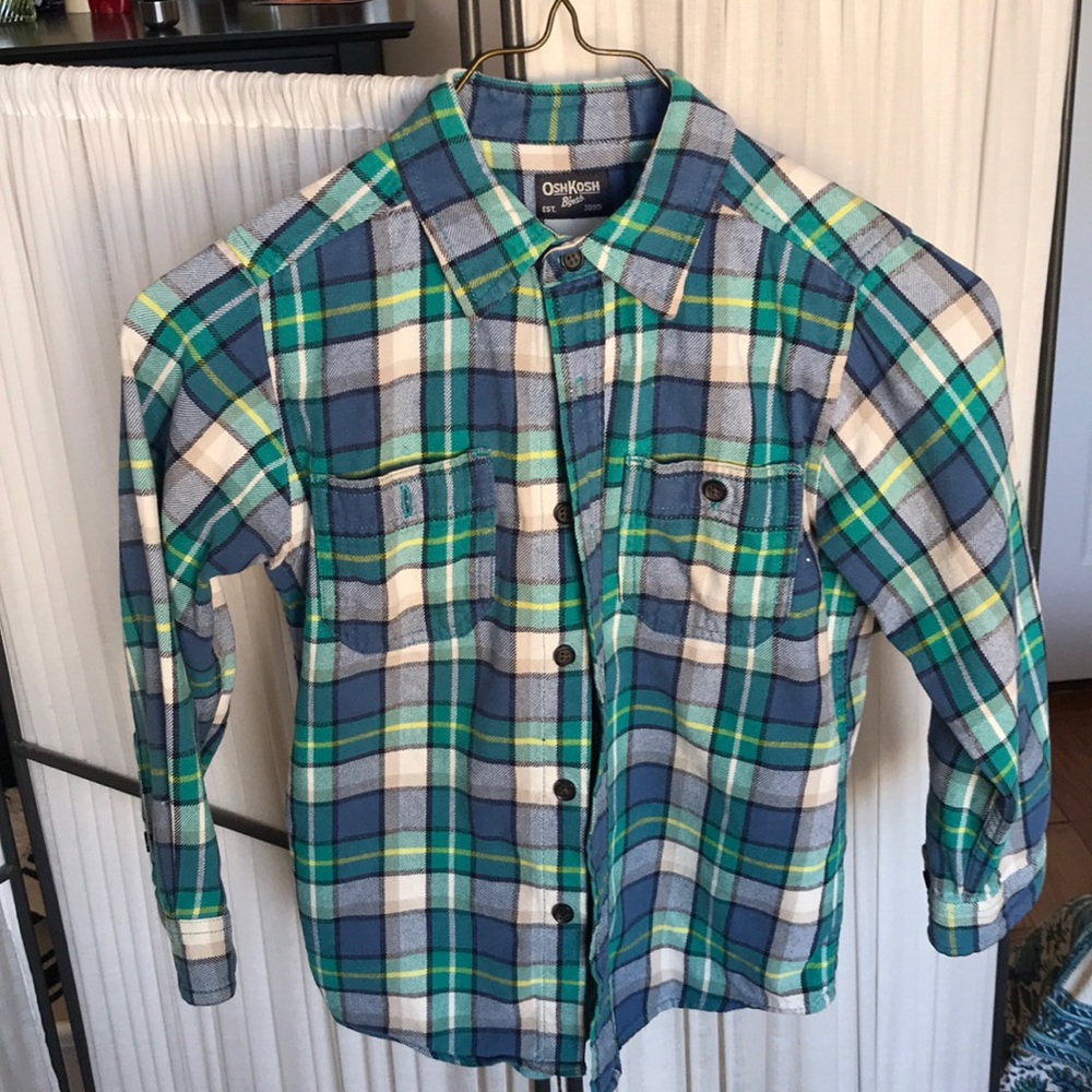 Osh kosh plaid shirt size 6